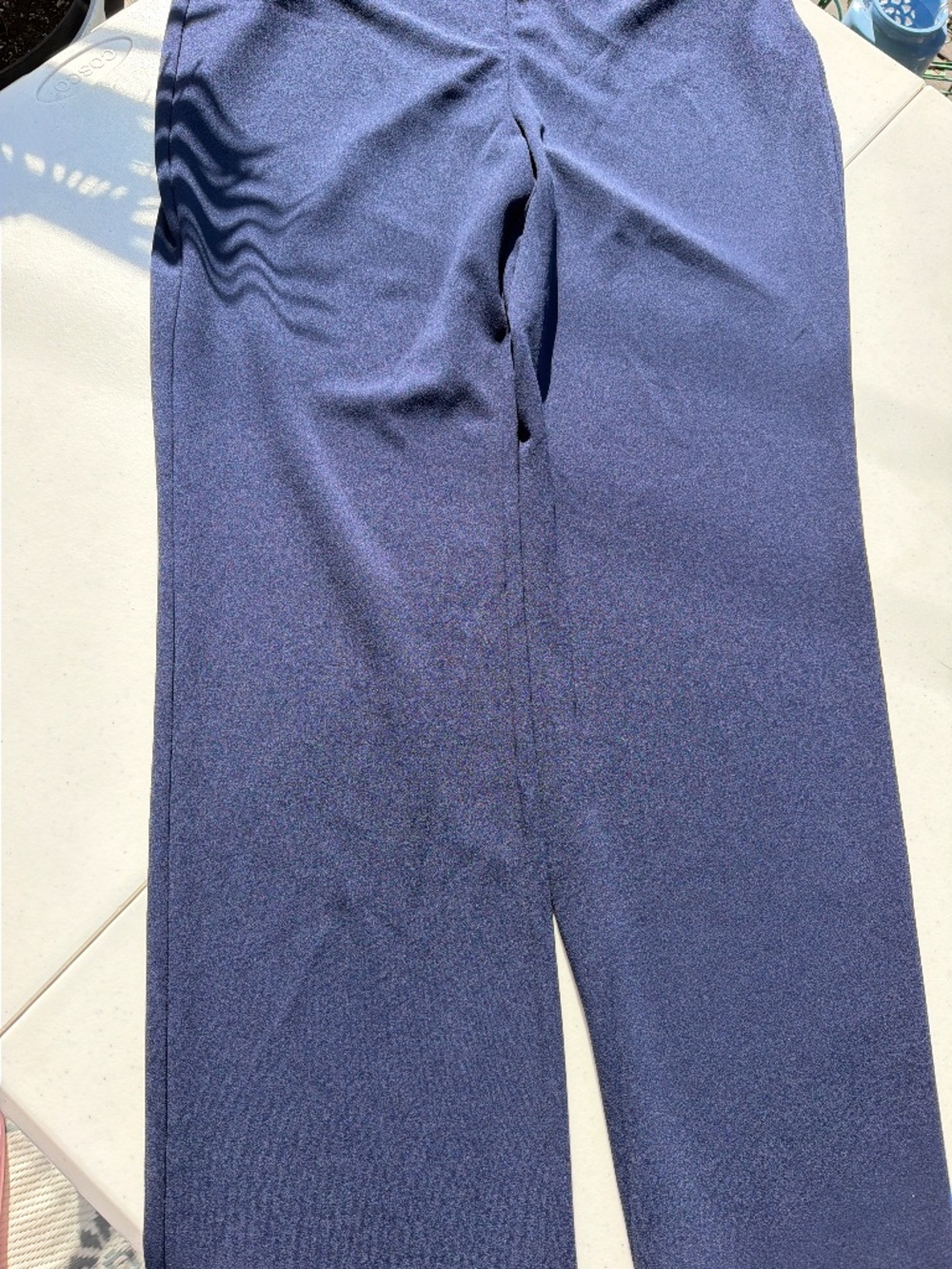 Rafaela brand women’s dress trousers Navy blue straight leg pants with belt loop